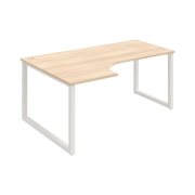 Pracovný stôl UNI O, ergo, pravý, 180x75,5x120 cm, agát/biela