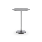 Barový stolík Chic RR10, p 80cm, v 110cm, čierny rám, čierna doska