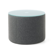 Konferenčný stolík Vancouver Oto, valec, mliečne trvdené sklo, p.54 x v.40 cm, látka Next NX-14