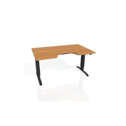 Pracovný stôl Motion Ergo, ZO, 3S, 140x61-128,x90 cm, jelša/čierna