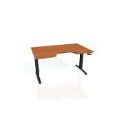 Pracovný stôl Motion Ergo, PO, 2S, 160x70,5-120,5x90 cm, čerešňa/čierna