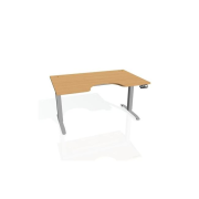 Pracovný stôl Motion Ergo, PO, 2S, 180x70,5-120,5x90 cm, buk/sivá