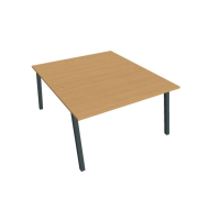 Pracovný stôl UNI A, 140x75,5x160 cm, buk/čierna