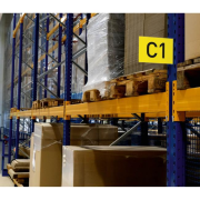 Magnetické značenie uličky A5, na šírku, transparentné Magnetické značenie uličky