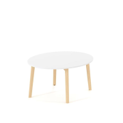 Konferenčný stolík ROOT okrúhly, d=90/v=47,7cm, biely