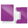 Kartónový obal lesklý s gumičkou Leitz WOW purpurový