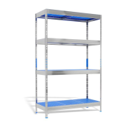 Policový regál so 4 plastovými policami, š.110 x h.50 x v.180 cm