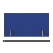 Paraván na hranu stola Akustik, 120 cm, modrý