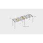 Pracovný stôl Uni k pozdĺ. reťazeniu, 140x75,5x60 cm, biela/sivá