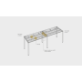 Pracovný stôl Uni k pozdĺ. reťazeniu, 160x75,5x60 cm, biela/sivá