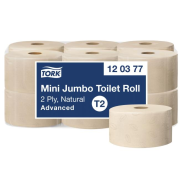Toaletný papier 2-vrstvový TORK Advanced mini Jumbo natural T2, 12 ks