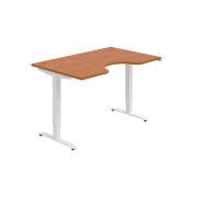 Pracovný stôl Motion Ergo, ZO, 2S, 140x70,5-120,5x90 cm, čerešňa/biela