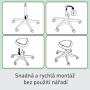 Ergonomická stolička na sedenie s kolieskami Leitz Ergo