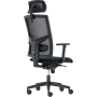 Kancelárska stolička GAME Šéf SYN čierna (Bombay 02) + PDH + podrúčky P44